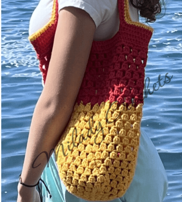 Sac “bubble” jaune et rouge M