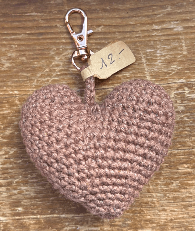 Porte-clefs petit cœur pailleté 