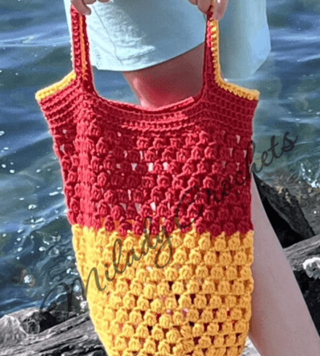 Sac “bubble” jaune et rouge M