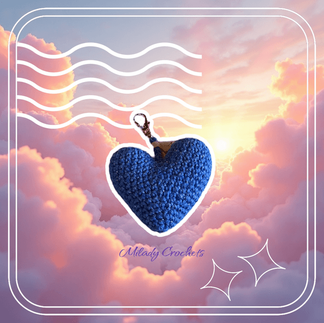 Porte-clefs petit cœur pailleté 