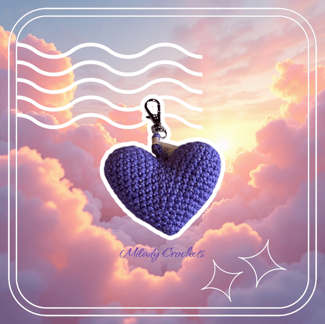 Porte-clefs petit cœur pailleté 