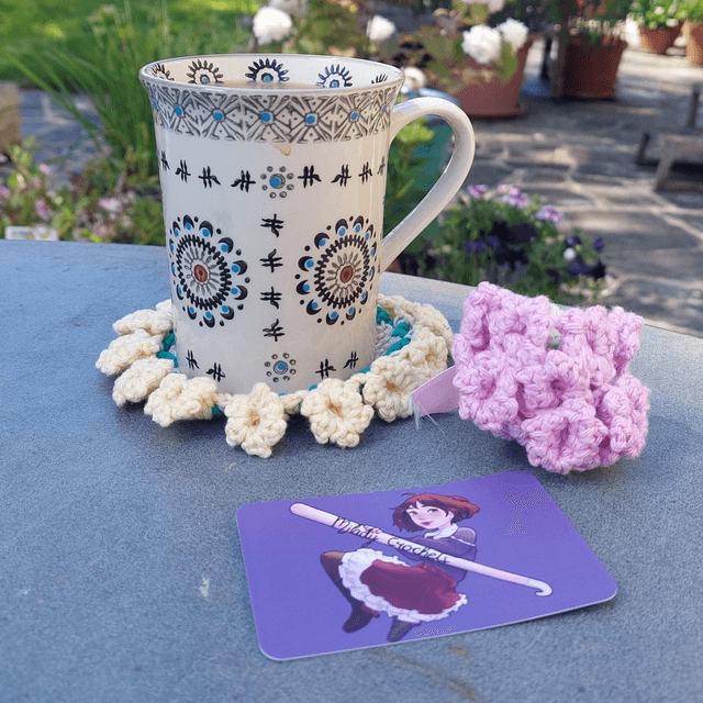 Dessous de verre fleuri